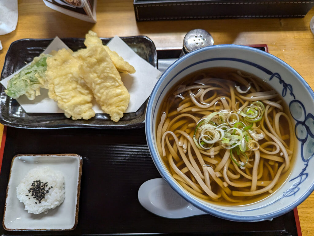 そば処 せきぐちの鶏天そばとおにぎり